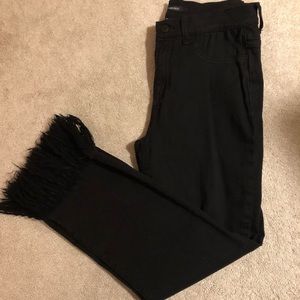 Forever 21 Black Fringe Jeans